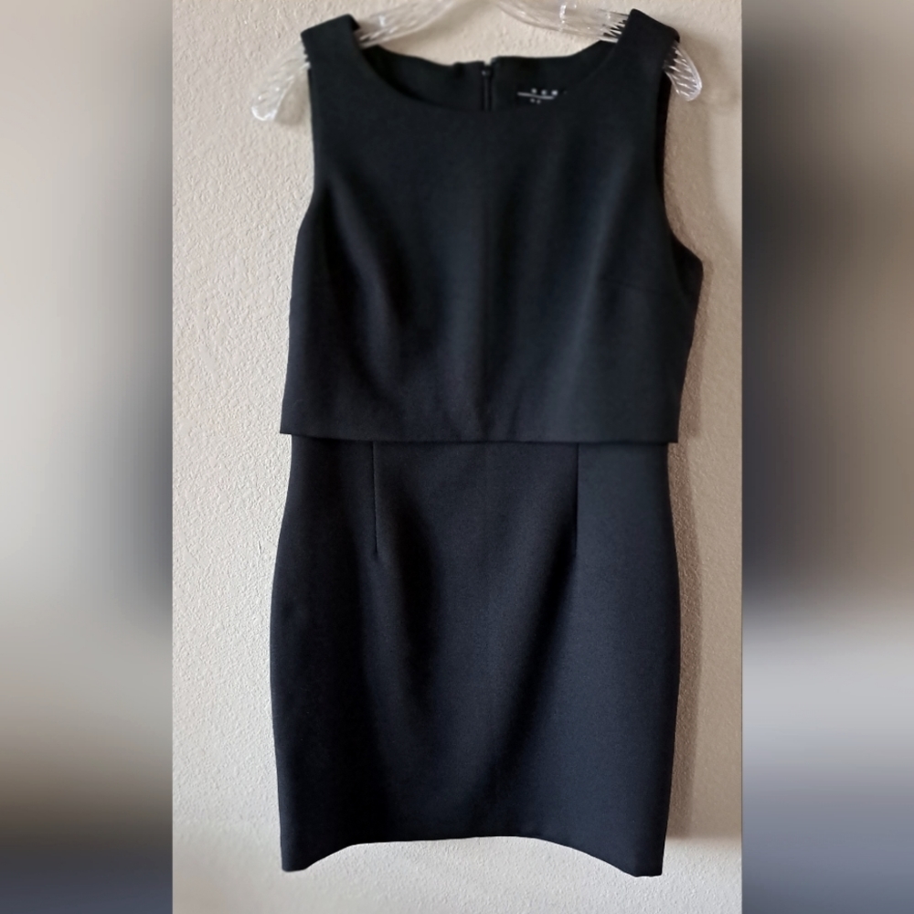 Behar New York Petites black sleeveless dress, size 12P, pre-owned